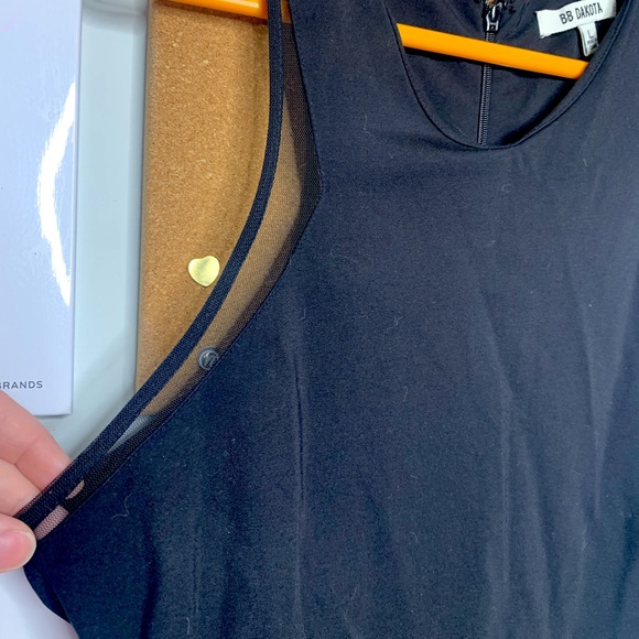 BB Dakota Little Black Dress with mesh detail - size large - Picture 2 of 9